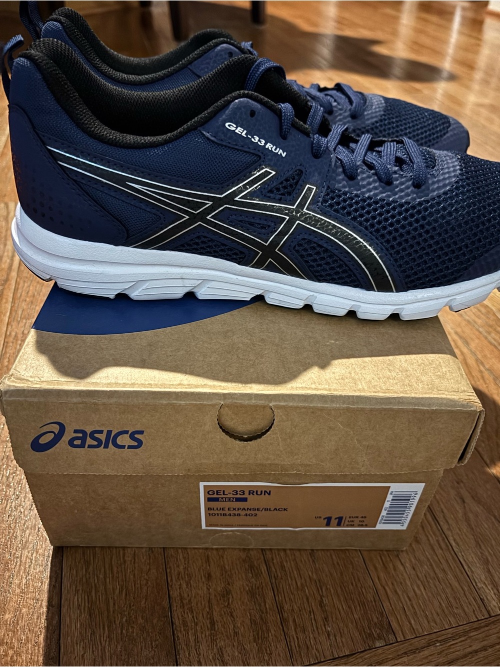 ASICS GEL-33 RUN Men's Navy & Black Athletic Shoes